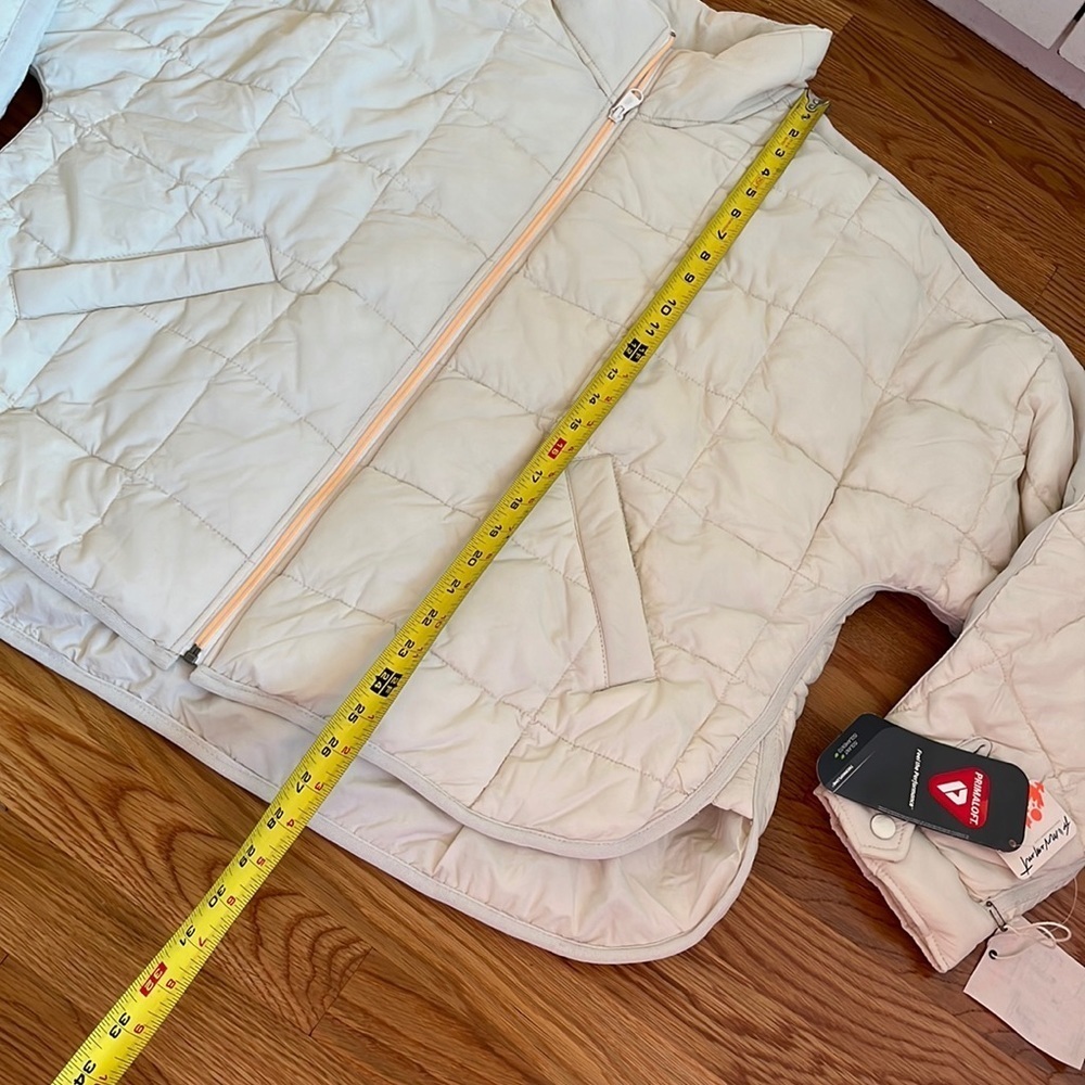 Free People Pippa Packable Puffer Jacket Size XL NWT $198 Cream - Picture 14 of 17